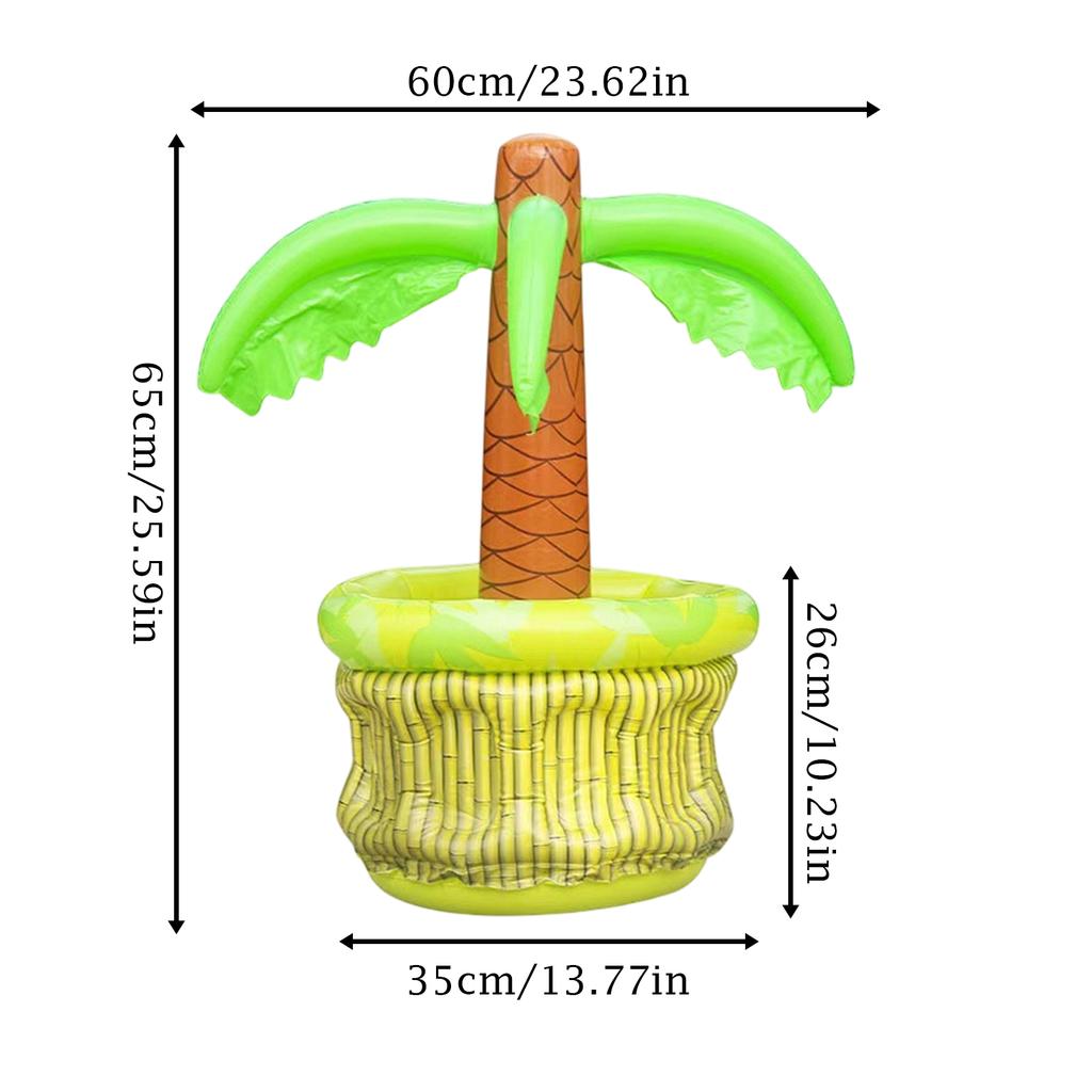 Inflatable Pineapple Drink Cooler Pool Float Beverage Holder with Cup Slots and Central Ice Bucket Suitable for Outdoor and Pool Use