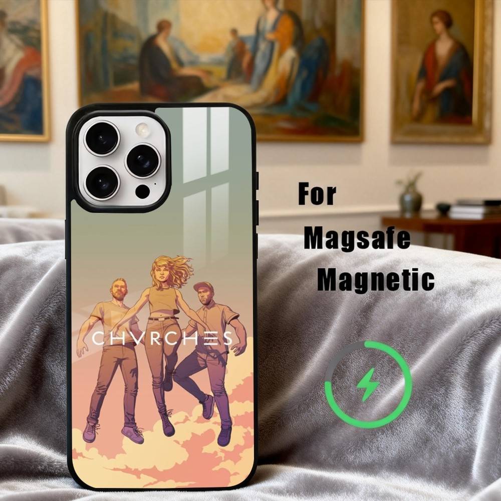 

Pop Electronic C-CHVRCHES Band Phone Case For iPhone 17,16,15,14,13,12,Plus,Pro,Max for Magsafe Magnetic Wireless Charging iPhone13PRO