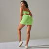Seamless Knitted Back High Elasticity Sports Bra Yoga Set Running Fitness Shorts Two Piece Set For Women