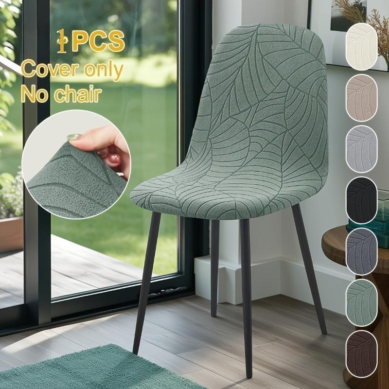 Coprisedia Jacquard Elasticizzato All-inclusive Antipolvere Copriseggiolino Colore Unico Senza Braccioli Guscio per Sedia per Casa Hotel