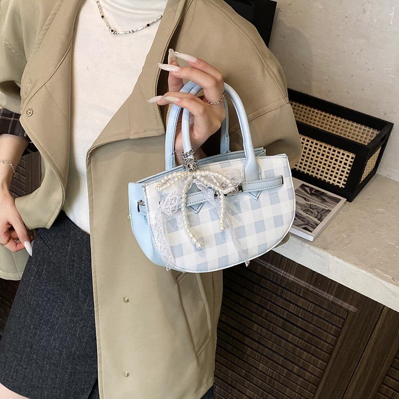 Premium Plaid Bag Women's New Fashion Versatile Shoulder Bag Niche Handbag Messenger Bag