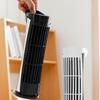 Ventilatore da scrivania USB portatile a 2 velocità con luce LED, senza pale, sicuro e silenzioso, ventilatore a torre da tavolo per studenti e impiegati