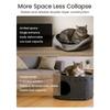 Cat Cave Bed 2-in-1 Foldable Cat Hideaway House Dual Layer Felt Lounge Pet Play Space for Indoor Cats