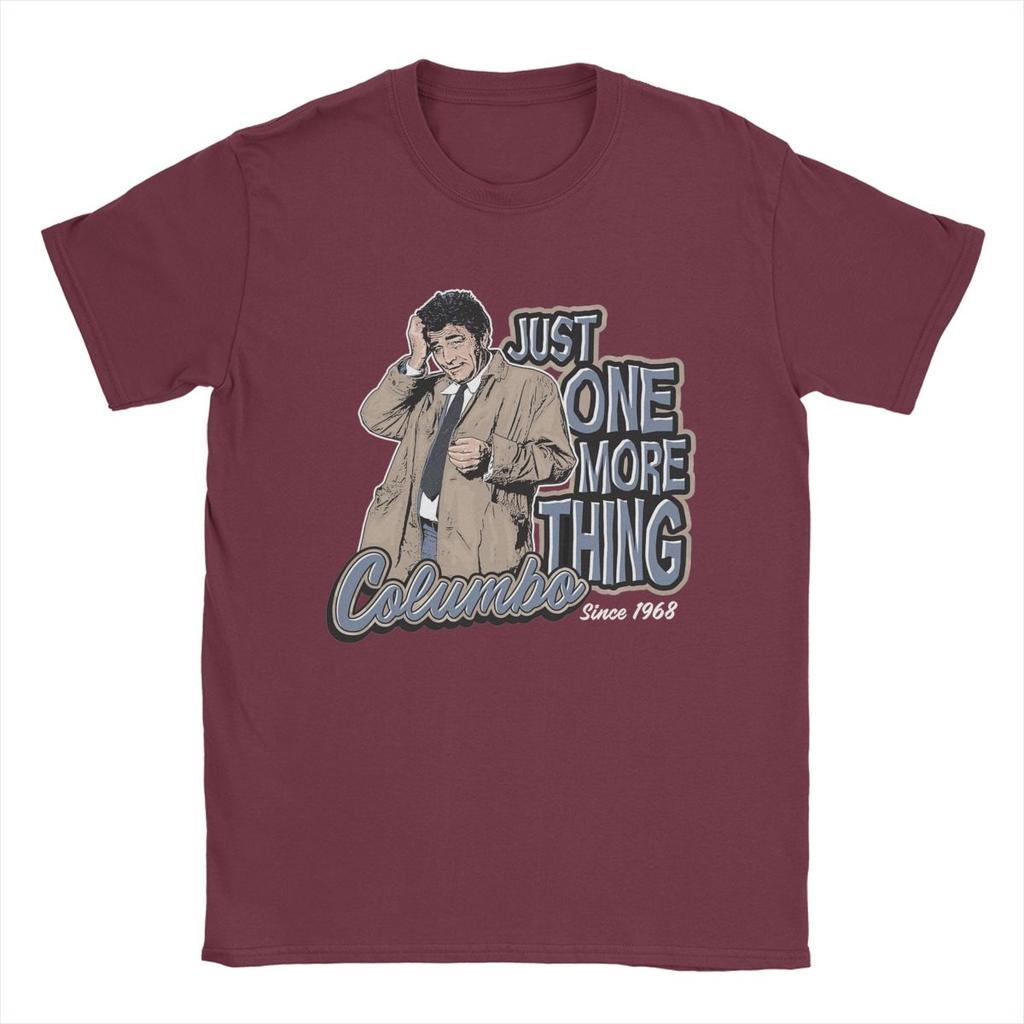 Men's T-Shirt Columbo Just One More Thing Novelty 100% Cotton Tees Short Sleeve T Shirt Round Collar Tops Graphic