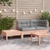 VidaXL Garden Sofa and Cushions Footrest, Seat with Backrest, Outdoor Backyard Patio Terrace Furniture, Wood 838187