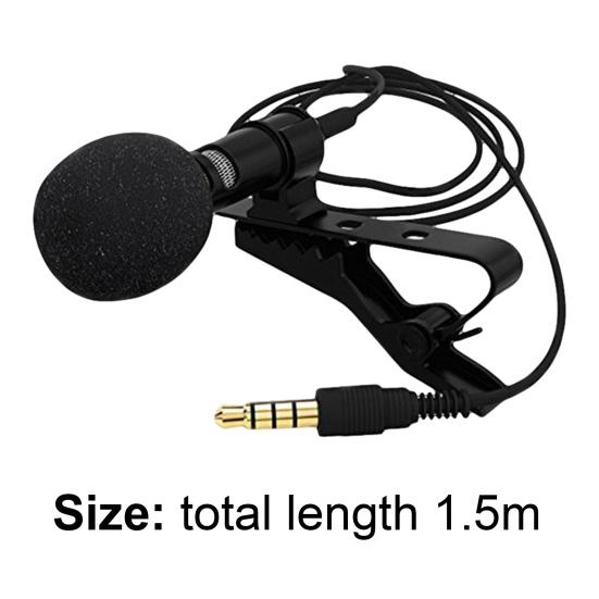 Microphone Flexible Easy to Use Metal Hands Free Lapel Mic for Podcast