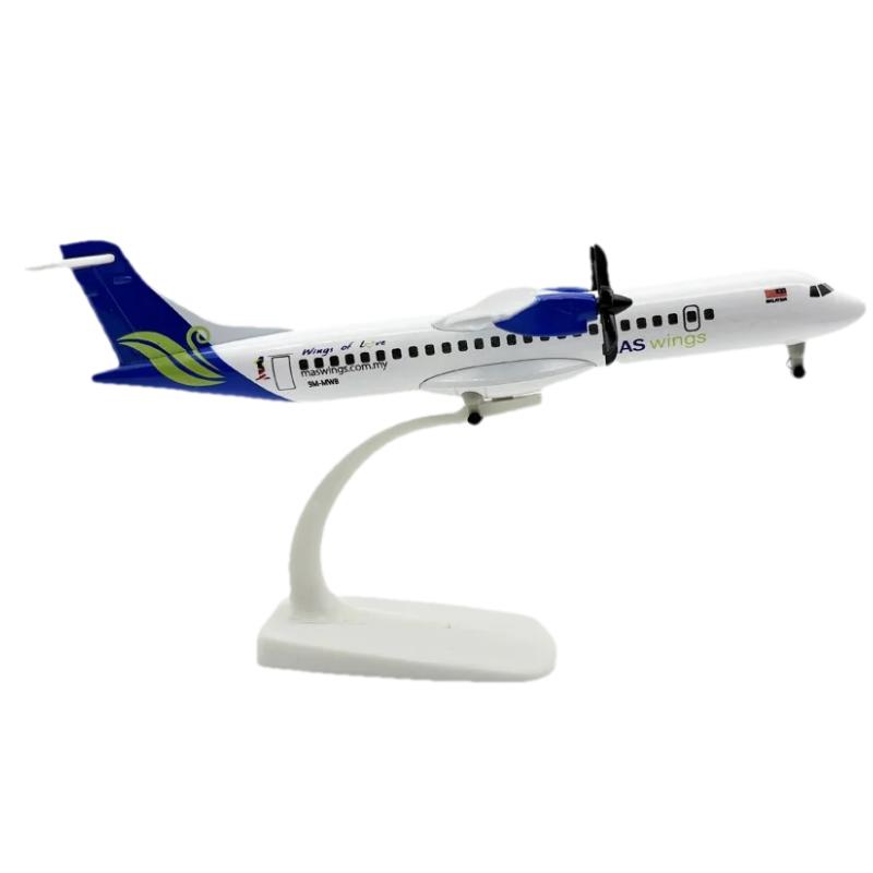 Mas Wings ATR Airways 20cm Model Aircraft Metal Alloy Airplane 1/400 Scale Static Aviation Plane With Wheels Ornament Gifts