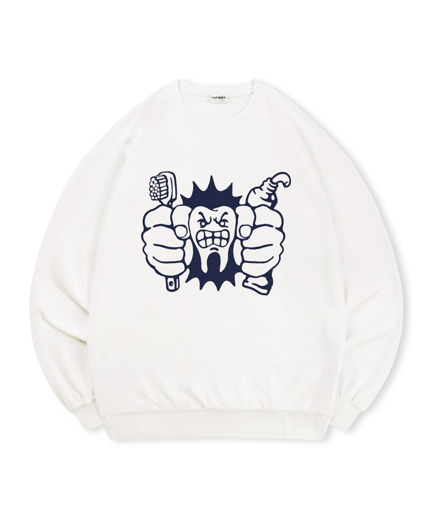 TOPBOY [Non-Fleece Or Fleece] Dentist Print Sweatshirt (C Type)