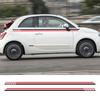 Naklejki na linię talii samochodu do Fiat 500 Abarth Akcesoria Tuningowe Folia Winylowa Auto DIY Stylizacja Długie Paski Boczne Naklejki Dekoracja