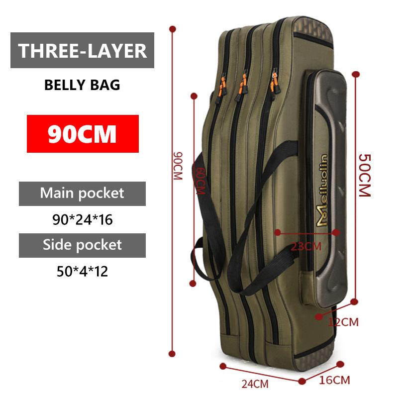 Fishing Gear Bag Green Waterproof and Wear-resistant Multifunctional Shoulder Bag Dual Shoulder Carry System