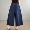 Plus Size Vintage Floral Patchwork High Waist Casual Loose Women Spring Summer Jeans Denim Wide Leg Pants