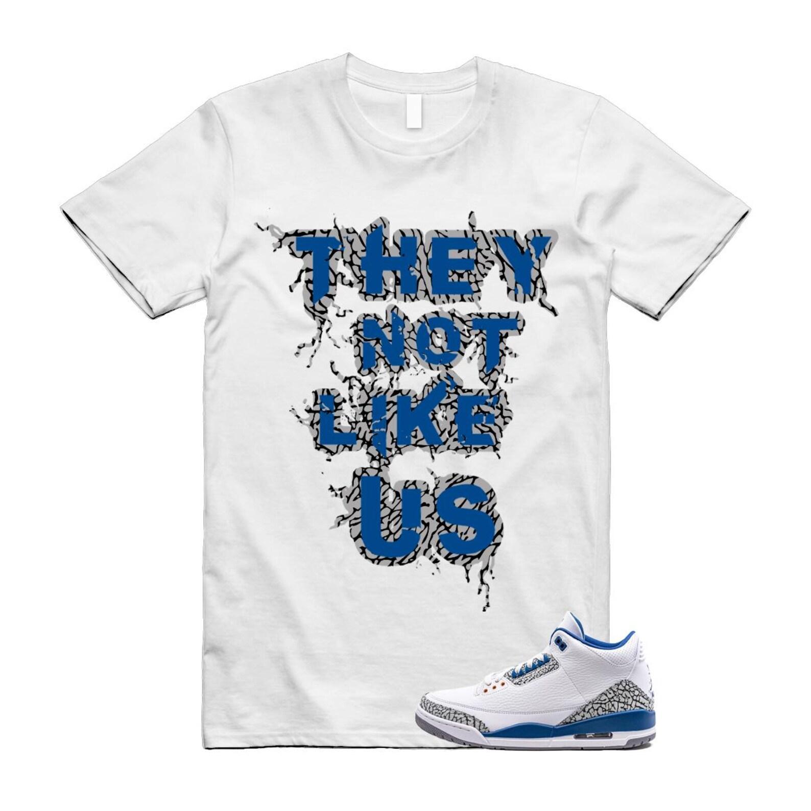 3 True Blue White Cement Grey Wizards T Shirt Match US L