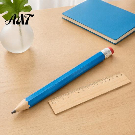 Wiederbefüllbarer Riesenbleistift, Extra Große Holz-Neuheit Requisite, Glatt Schreibende Jumbo-Schreibwaren, für Zimmerei Und Partygeschenke Einzigartiges Geschenk