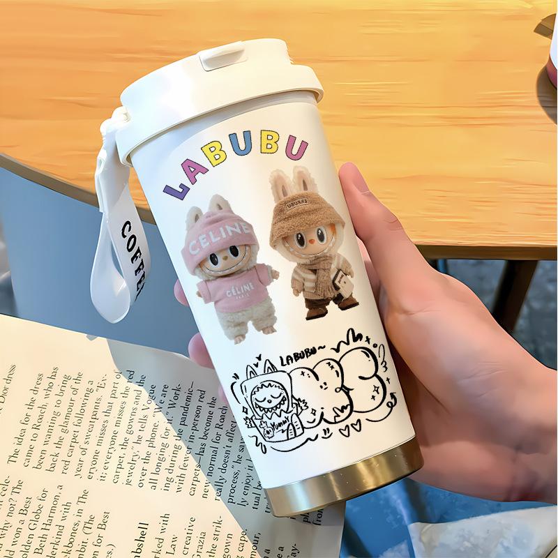 Slámkový hrnek na vodu Velká kapacita 316 Nerezová ocel Vysoká hodnota Termoska na dvojí pití Hrnek na kávu do auta