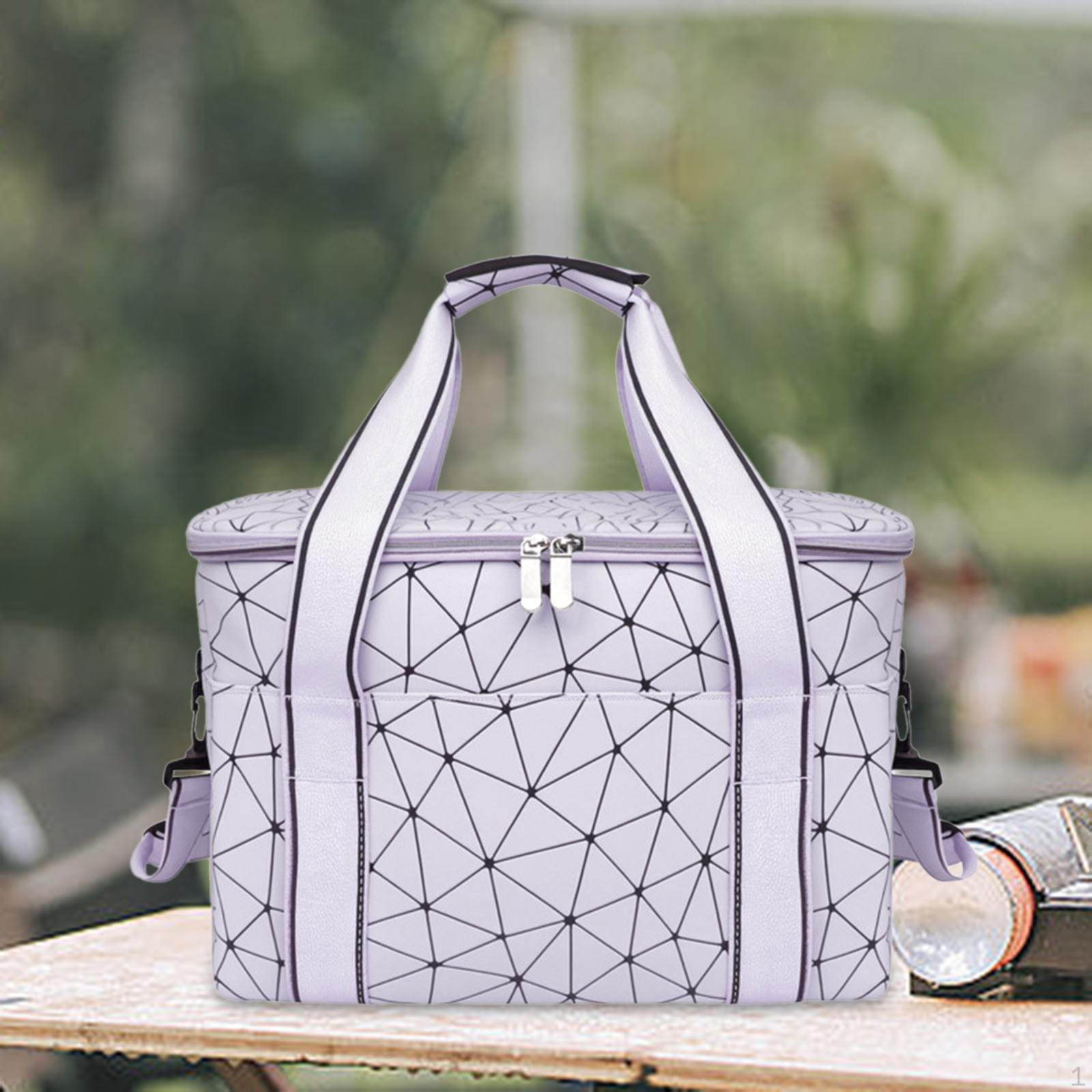 Изолированная сумка для ланча Большая коробка Взрослые Сохраняет напитки холодными Многоразовая сумка-тоут Охлаждение для бизнеса фиолетовый 2629₽