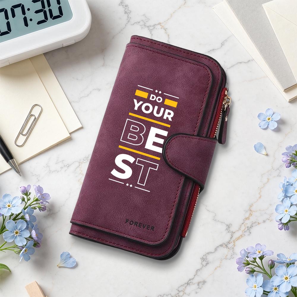 Women Long Wallet Multi Card Slots Fashion Purse Casual Portable Handheld Bag