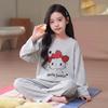 100% Cotton Girls Pajama Set Long Sleeve Round Neck Thin Home Wear Kids 8 Years