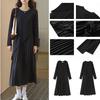 TOWYYO Long Korean Long Round Perfect for Relaxed Fits All Seasons Women's Dress, Style, Simple, Sleeve, Collar, Knit, Pleated, Breathable, Commuting,
