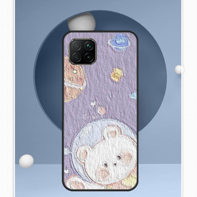 Kawaii Bears Rabbit oil painting For Huawei P30 P60 Pro P20 P40 Lite Nova 9 10 SE 12s 12i 11i 8i Y91 Y60 Y70 Y72 Y90 Y61 Case