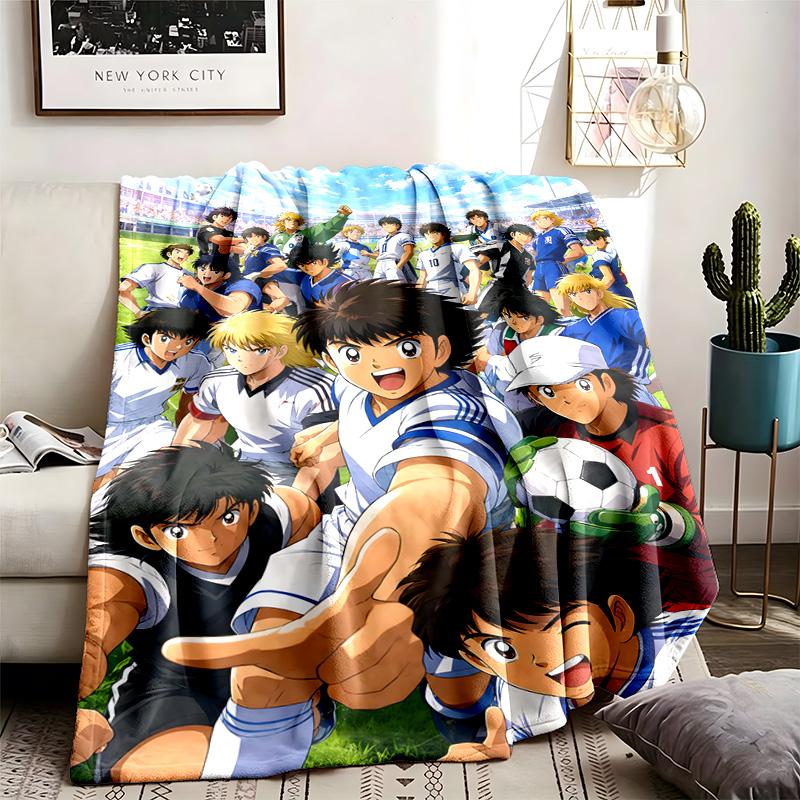 Captain Tsubasa Theme Blanket Suitable For The Sofa Camping And Travel Made Of Soft Flannel Material An Ideal Gift For Occasions Such As Birthday
