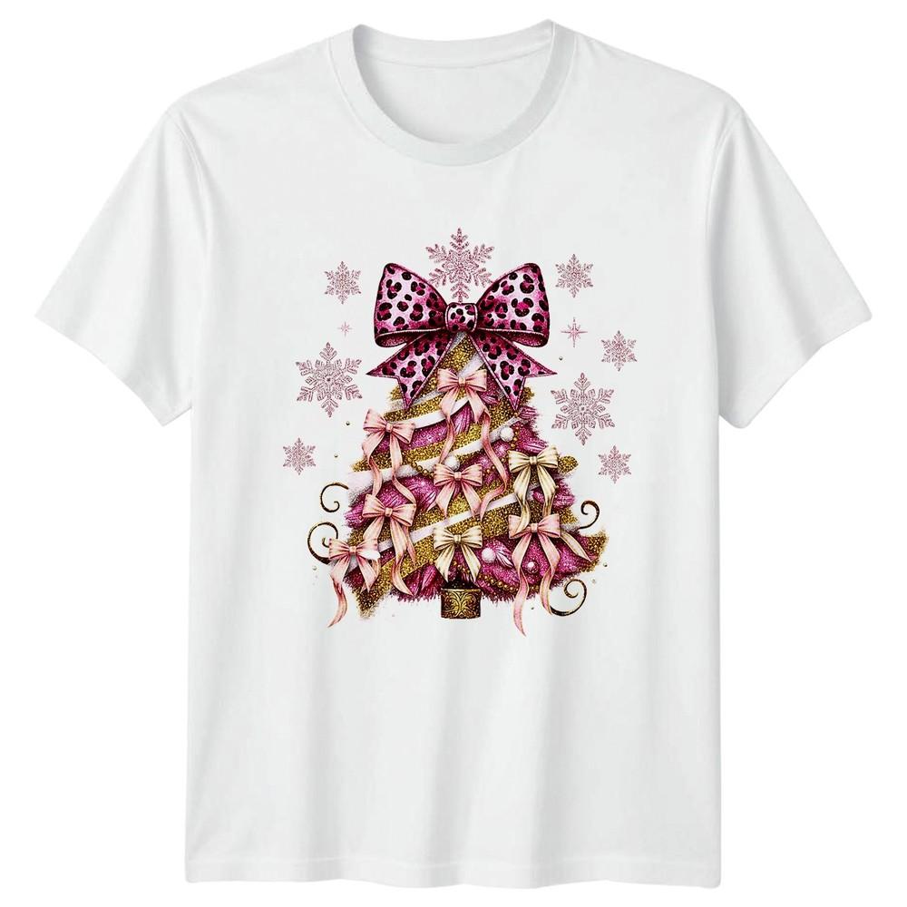 Pink Christmas Tree Holiday Christmas Unisexs TShirt Unisexs Tee Graphic S