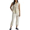 Polo Ralph Lauren SS24 Unifarbene Logo-Polohemd Locker geschnitten Knopfleiste Ärmellos Hemd Damenhemden Beige WMPOSHTNDO20626-101
