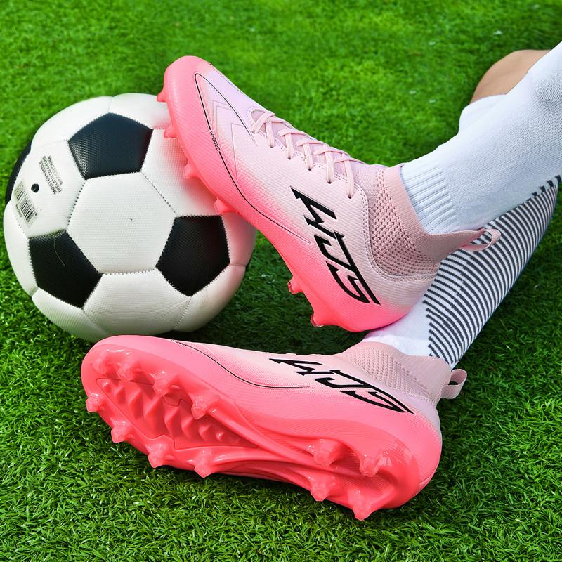 Football Sport Boots Men Ultralight Long Spikes Sneakers Original Comfortable Soccer Shoes for Boy Resistant Professional Football Shoes