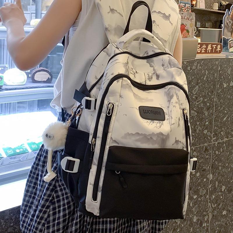 School Bag Casual Backpack Shoulder Bag Large Capacity Student Backpack Crossbody Bag Fashion Computer Bag Campus Handbag School Bag