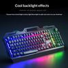104-Key USB Wired Mechanical Keyboard 19 Keys Anti-Ghosting Gaming Keyboard with Backlit and Phone Holder