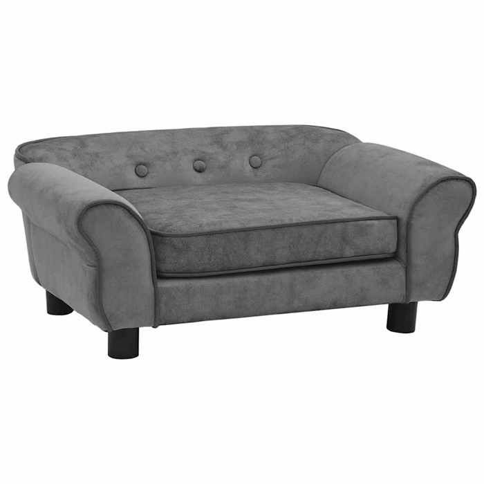 Pet Sofa - vidaXL - 72x45x30 Cm - Dark Grey - Plush - Indoor