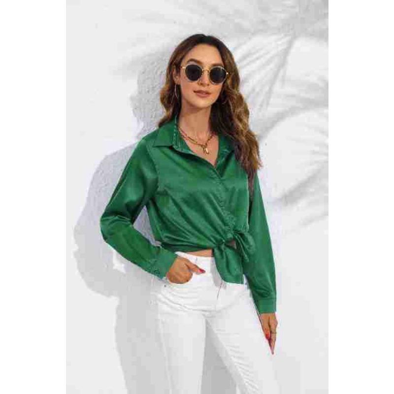 Cămașă de damă cu mânecă lungă, de primăvară, toamnă, articole fierbinți.