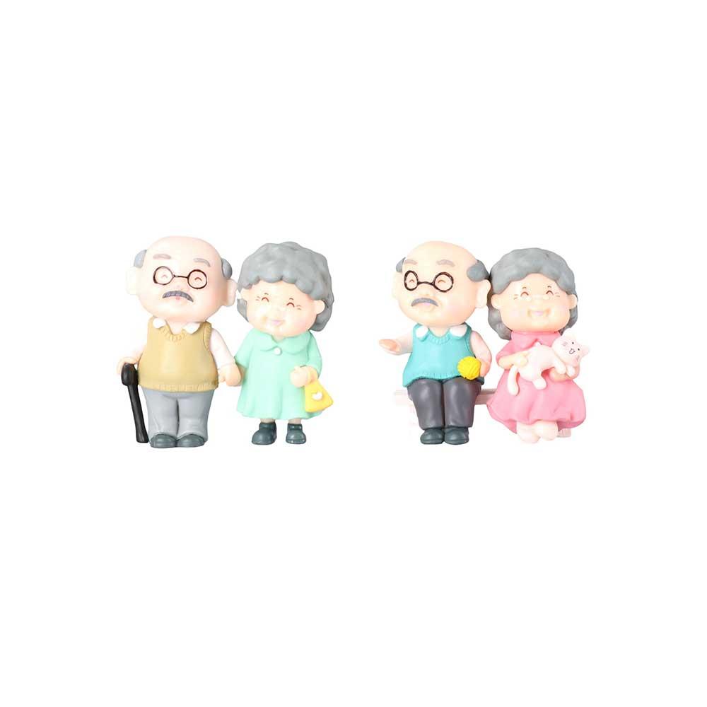 Micro Landscape Valentine's Day Gift DIY Crafts Miniatures Cake Ornament Old Couples Statue