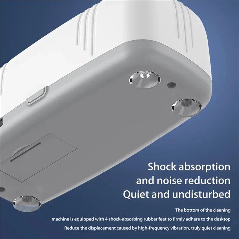 A78E-USB Powered 360° Cleaning Glasses Blue Light Irradiation Multifunctional Jewel Cleaner Fully Automatic Dirt Removal Jewelry