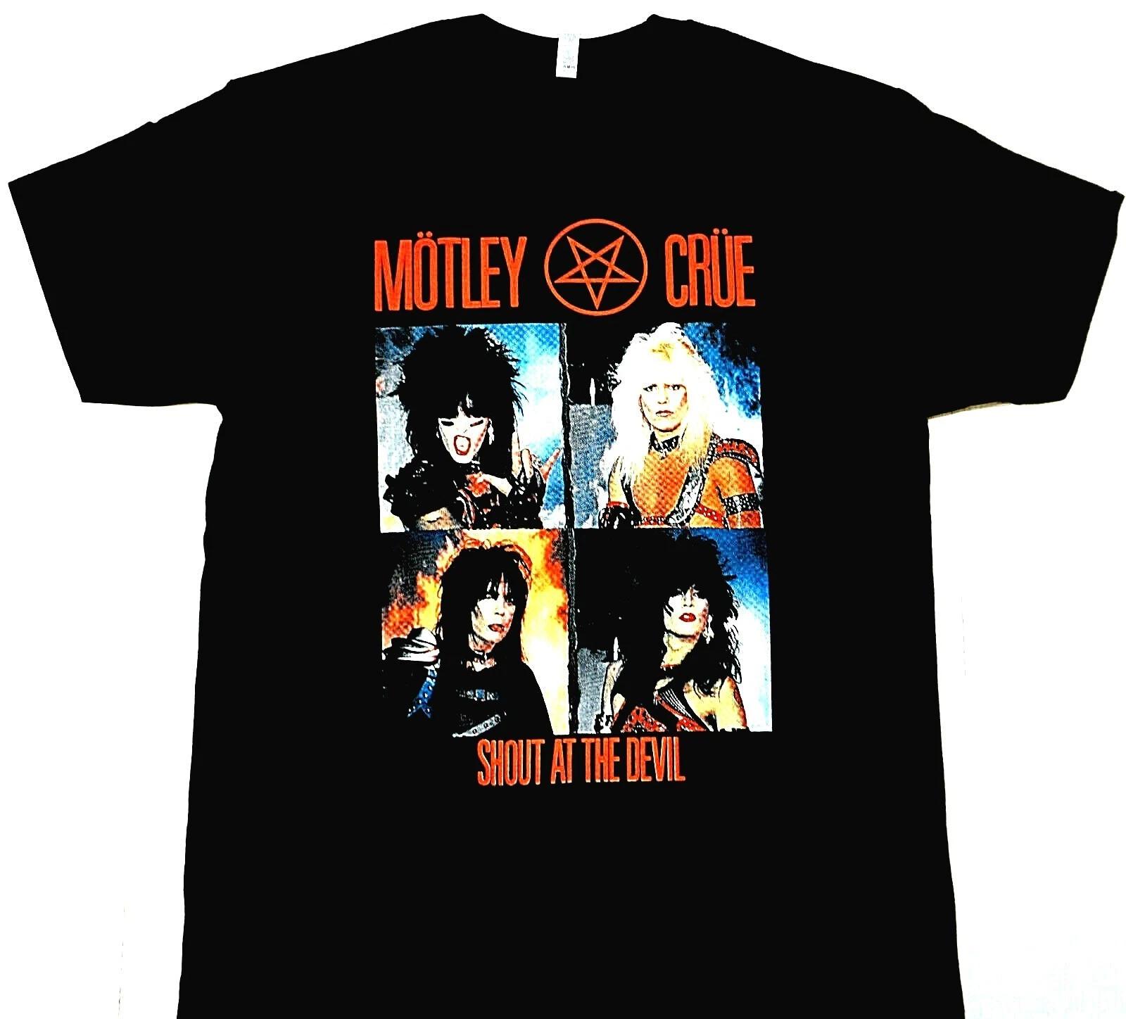 MOTLEY CRUE T-shirt Classic Rock Heavy Metal Tee Men s Black New 2XL