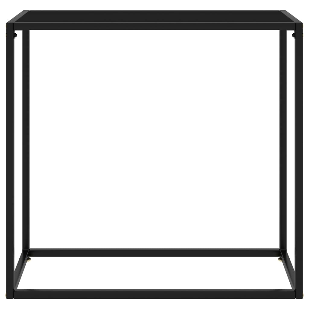 Console Table Black 80x35x75 Cm Tempered Glass
