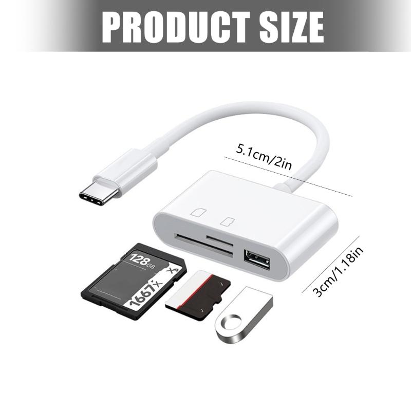 Various Port USB C Card Reader TF Slots Fast Speed Transmission Travel Friendly Build for Photographers Professionals