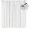 Ready Smooth Curtains 240X400 White Voile With Trim On Eyelets Living Room