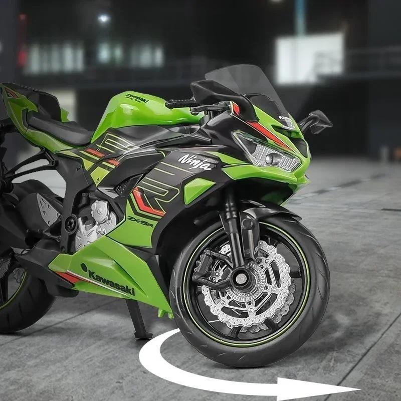 2025 Kawasaki Ninja ZX-6R Cross-country Motorcycle Model Alloy Racing Simulation Metal Street Motorcycle Model Gift For Children