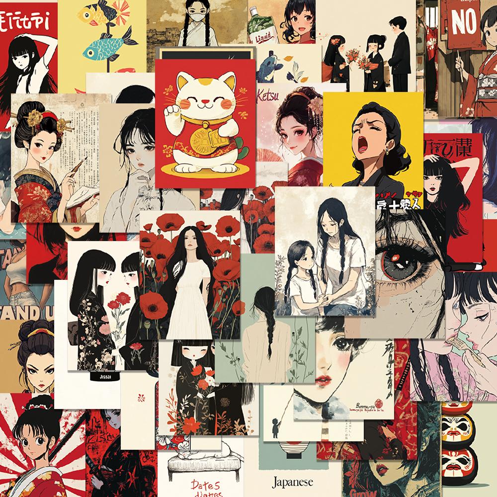 

64 pcs,Japanese Anime Creative Stickers,Stamp Stickers,DIY Scrapbooking,Books,Laptop,Mobile Phone,Holiday Gift or Reward Gifts