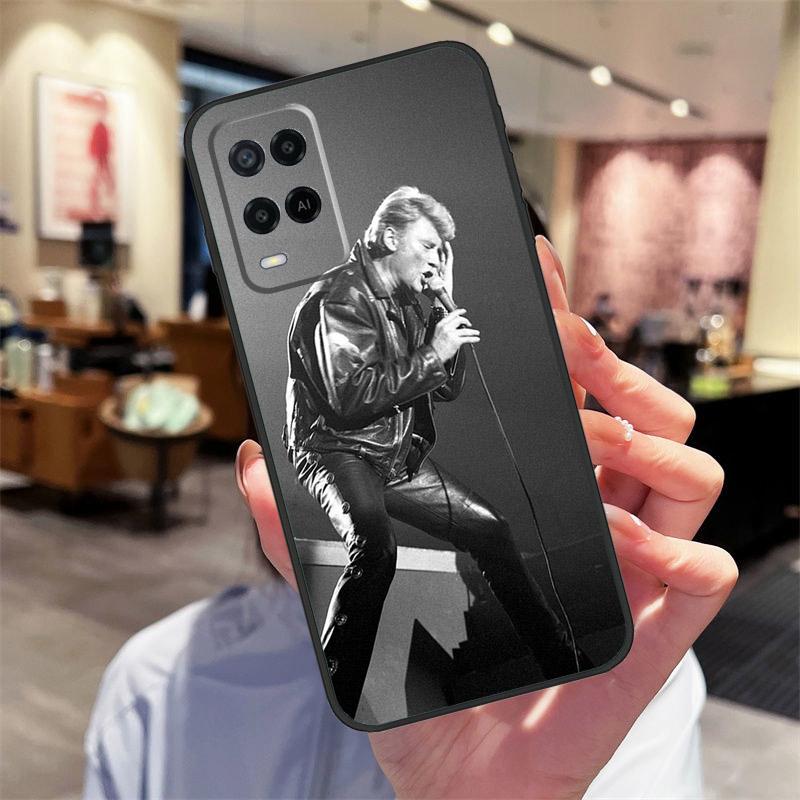 Johnny Hallyday Music Case For OPPO A74 A54 A94 A52 A72 A83 A91 A93 A53S A15 A16 A5 A9 A31 A53 2020 Phone Cover