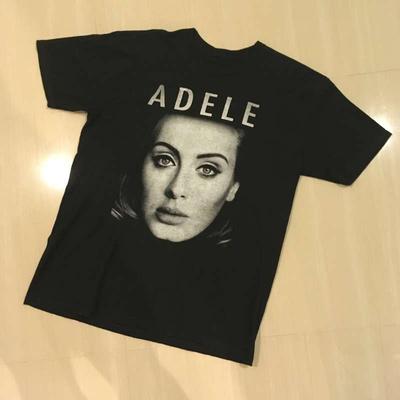 Adele Adele Album Europäische Und Amerikanische Sänger Rundhals Oldschool Locker Unisexs Und Unisexs Kurzarm T-Shirt