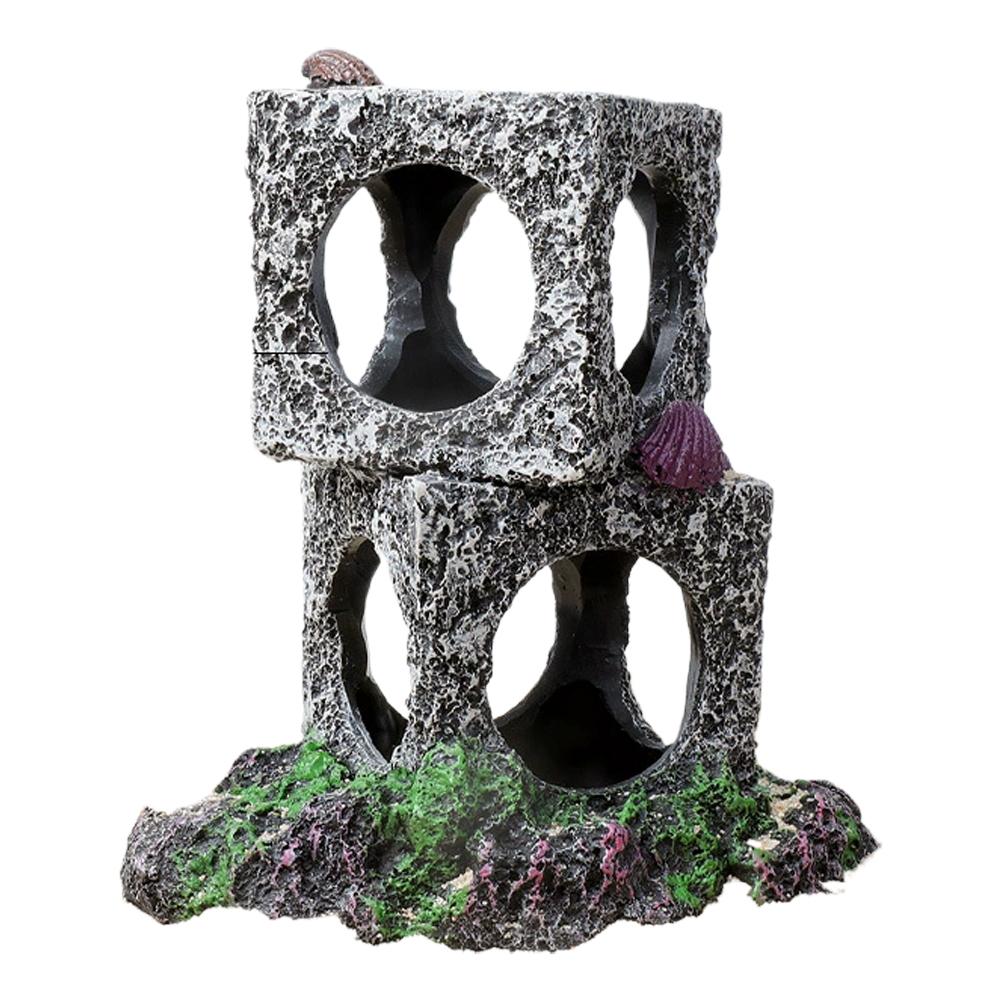 

1PC Fish Tank Landscaping Resin Decoration Avoid Caves For Fish Shrimp Aquascaping Cichlid Breeding Hiding Shelter Tank Ornament