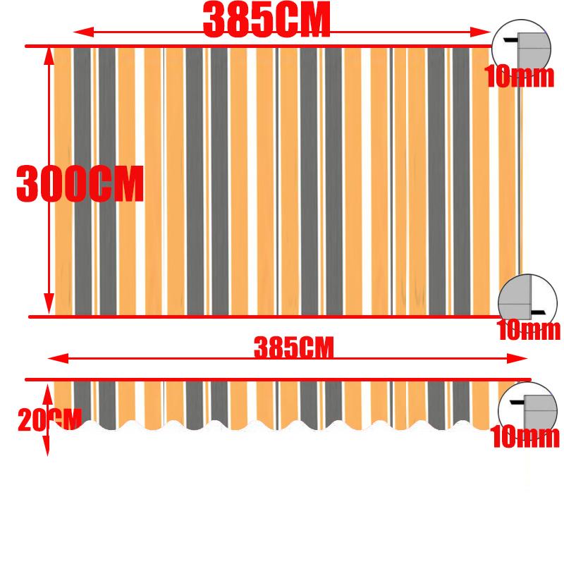 Tewango Custom Outdoor Awning Waterproof Fabric Store Curtain Balcony Canopy Cover UV Block Sunscreen Rain Tarp Strip Cloth