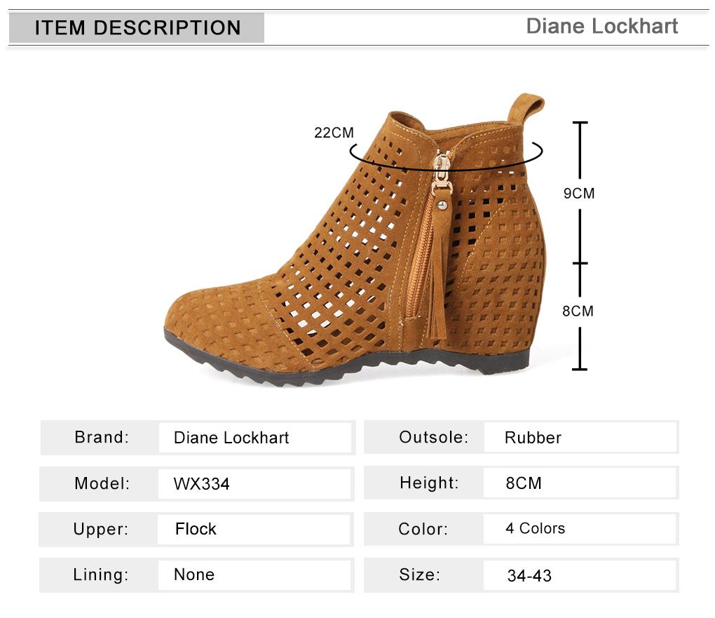 Fashion 2025 New Women Summer Boots Flat Low Hidden Wedges Cutout Zip Bootas Ladies Dress Casual Shoes Hot Sale Size 34-43 Botas Mujer