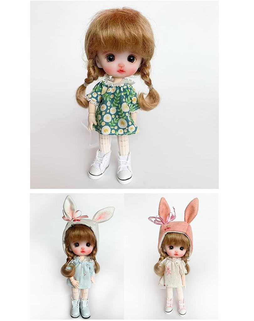 Obitsu 11 OB11 Size Costume for Obitsu Doll 11cm Body, Lace Stockings and Tights, White, Set of 2