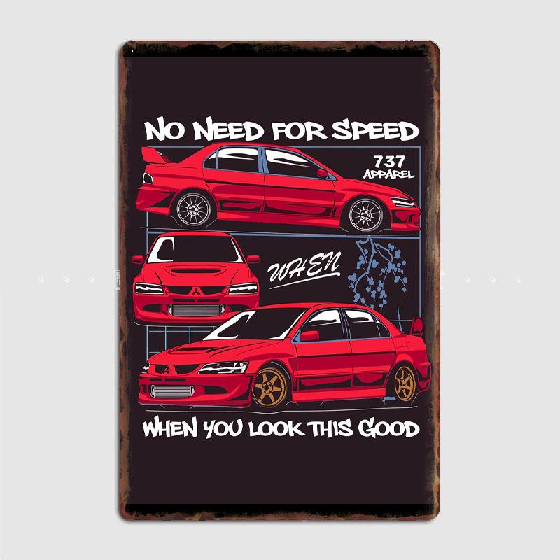 Lancer Evolution Evo X 3000 GT Oldtimer Retro Poster Metallschild Poster Schlafzimmer Interieur Wand Heimdeko Raumdekoration