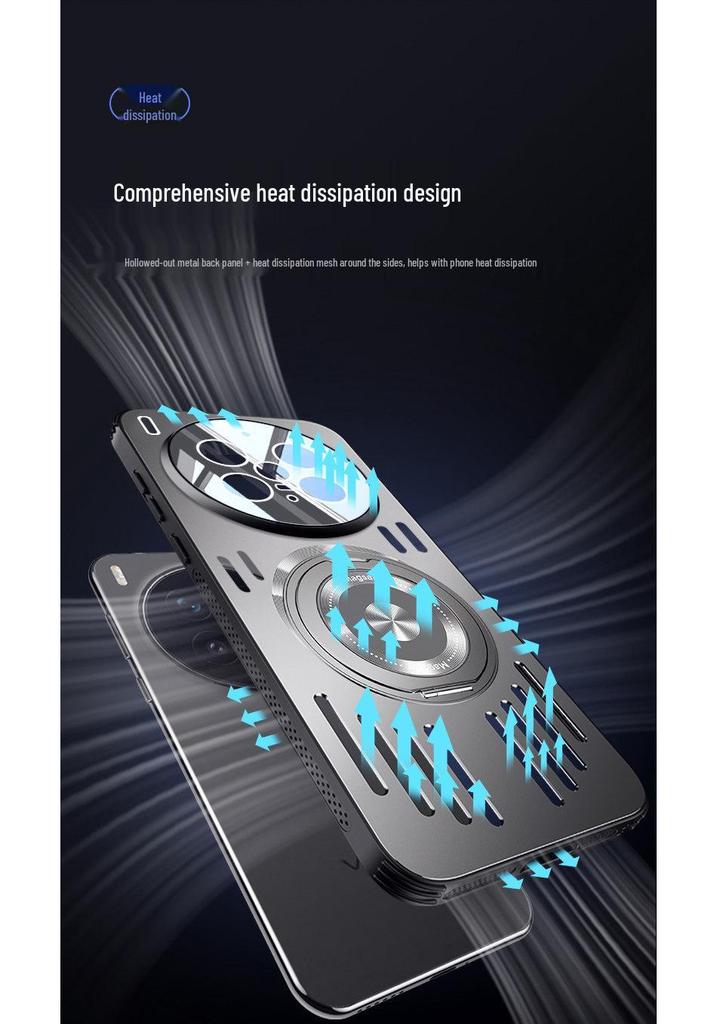 Custodia Magnetica Ultra-Sottile in Alluminio Ghiaccio Vivo X300 con Dissipazione del Calore Vuota, Compatibile con X300Pro.
