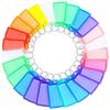 39Pcs Colorful Transparent Plastic Flap Key Labels - Reusable Double-Sided DIY Marking Tags | for Keychains, Airport/Hotel ZSY