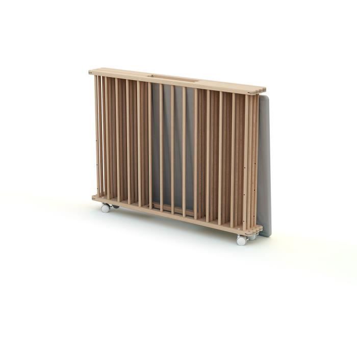 WEBABY - Parc bébé pliant en bois 70 x 100 cm CALI Hetre Brut - 70x100