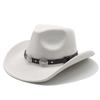 Hot-selling retro bull head western cowboy hat men and women, Tibetan suede jazz hat, big-brimmed top hat